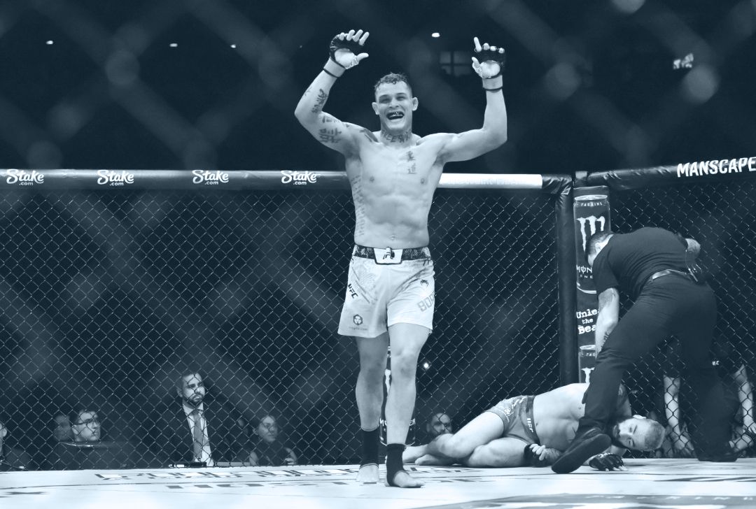Zweites offizielles Bild zu Caio Borralho und Stake: das Fighting-Nerds-Projekt in der UFC