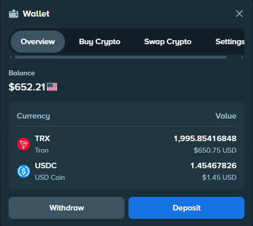 초기 설정 가이드에 표시된 Stake 인터페이스 설정